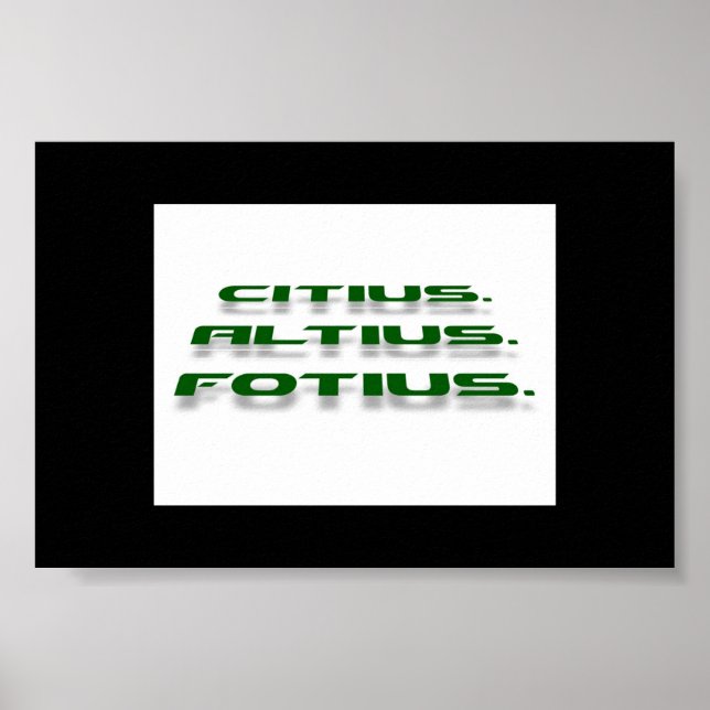 Póster Cicio. Altius. Fortius (Frente)
