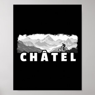Póster Ciclismo de montaña Châtel Francia Mtb 