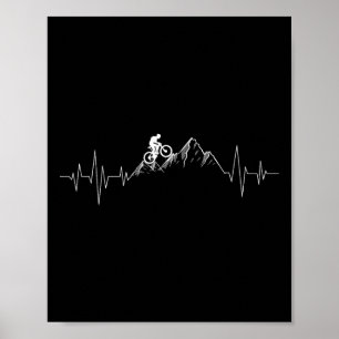 Póster Ciclismo de Montaña - Ciclista Amante del Mtb en D