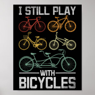 Póster Ciclismo de Montaña Ciclista Todavía Juego Con