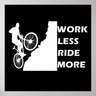 Póster Ciclismo de Montaña Motivacional - Frase Divertida