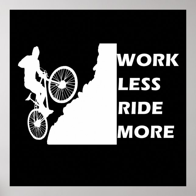 Póster Ciclismo de Montaña Motivacional - Frase Divertida (Frente)