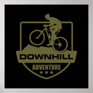 Póster Ciclismo de montaña MTB Downhill
