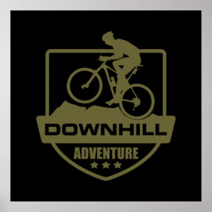 Póster Ciclismo de montaña MTB Downhill