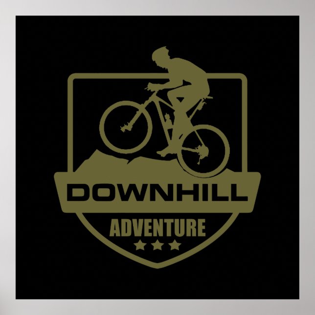 Póster Ciclismo de montaña MTB Downhill (Frente)