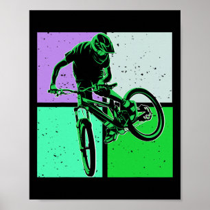 Póster Ciclismo de Montaña Nunca se Hace Más Fácil Downhi