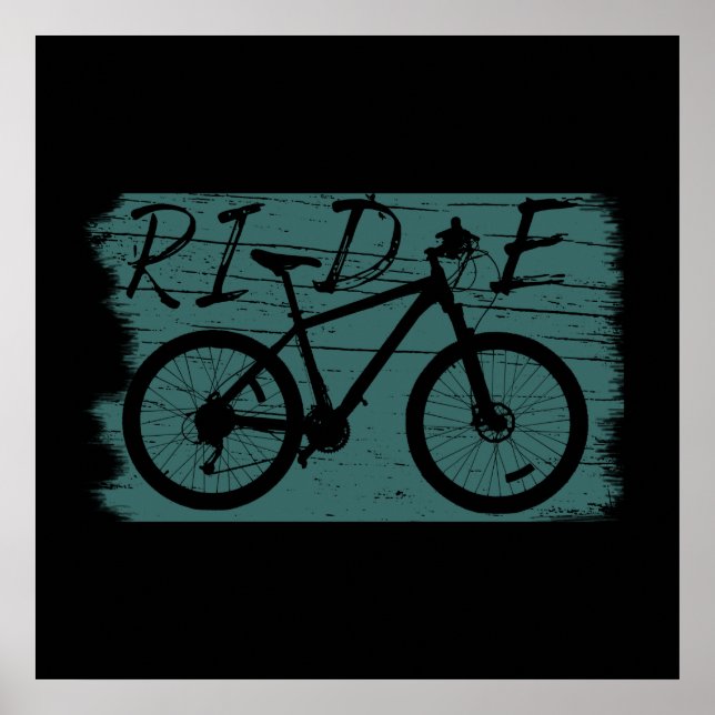 Póster ciclismo de montaña vintage (Frente)