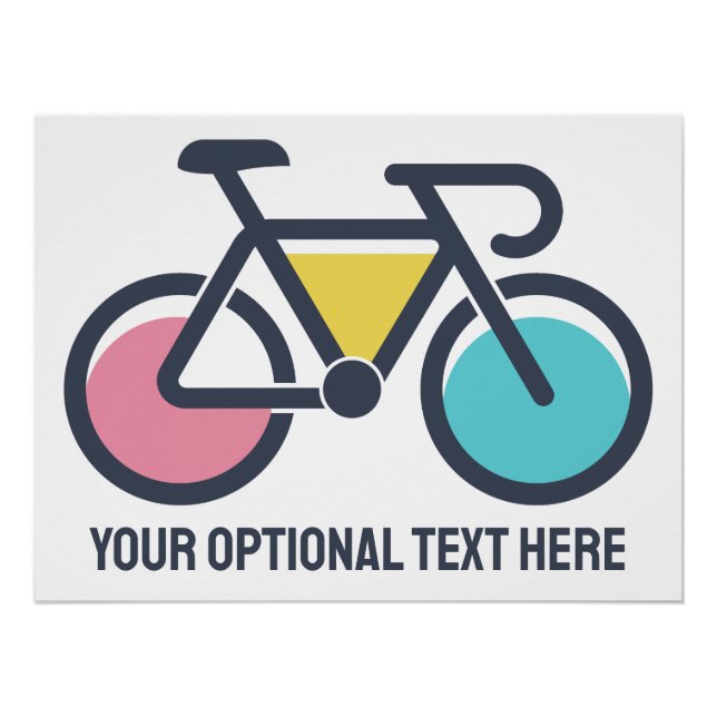 Póster Ciclismo de texto personalizado (Anverso)