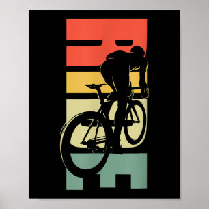 Póster Ciclismo en bicicleta de carretera
