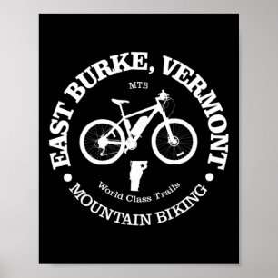 Póster Ciclismo en bicicleta de montaña divertido East Bu