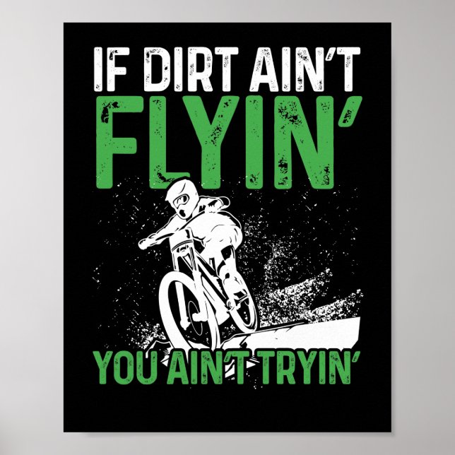 Póster Ciclismo en bicicleta de montaña si la pista sucia (Frente)