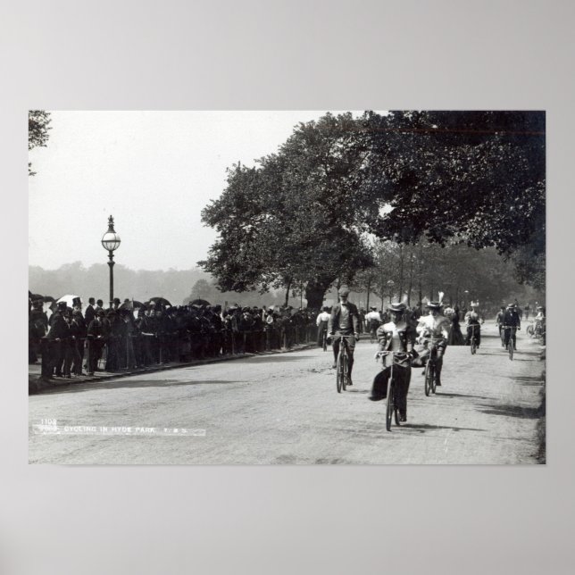 Póster Ciclismo en Hyde Park, 1910 (Frente)