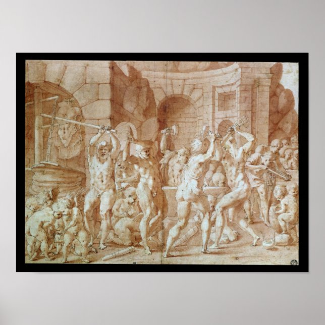 Póster Ciclismo en la forja de Vulcano (Frente)