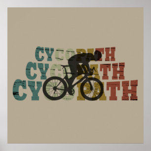 Póster ciclismo fuera de camino cycopath bicicletas