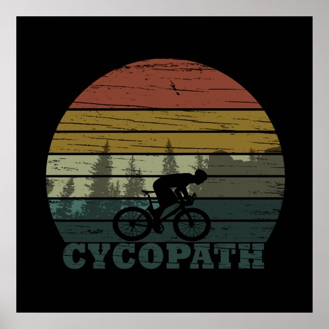 Póster ciclismo fuera de ruta cycopath (Frente)
