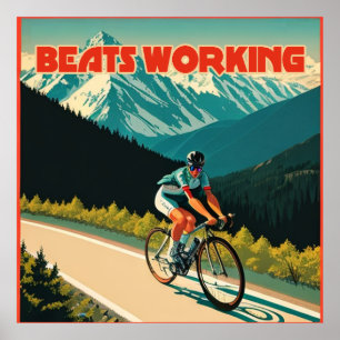 Póster Ciclismo golpea a los trabajadores