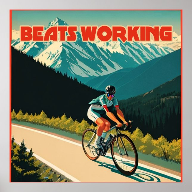 Póster Ciclismo golpea a los trabajadores (Frente)