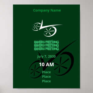 Póster Ciclismo inteligente definido por el verde