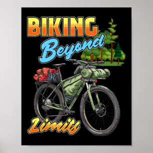 Póster Ciclismo más allá de los límites de bicicleta de m