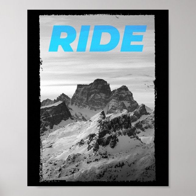 Póster Ciclismo Montaña Snowboard Ski Do (Frente)