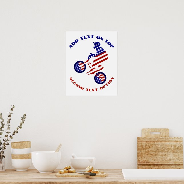Póster Ciclismo Patriótico BMX EEUU (Cocina)