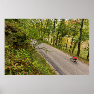 Póster Ciclismo Por Carretera Rural