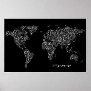 Póster ciclismo por todo el mundo, ciclismo