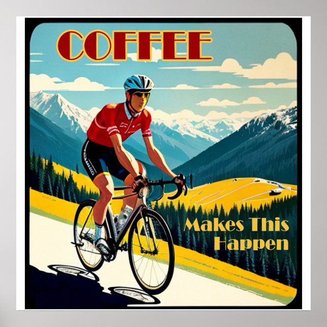 Póster Ciclismo que el café hace posible (Frente)