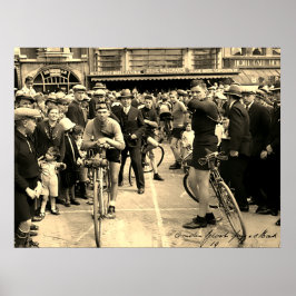 Póster Ciclismo Race Paris Roubaix 1900 Color Redux