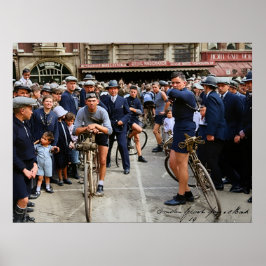 Póster Ciclismo Race Paris Roubaix 1900 Color Redux