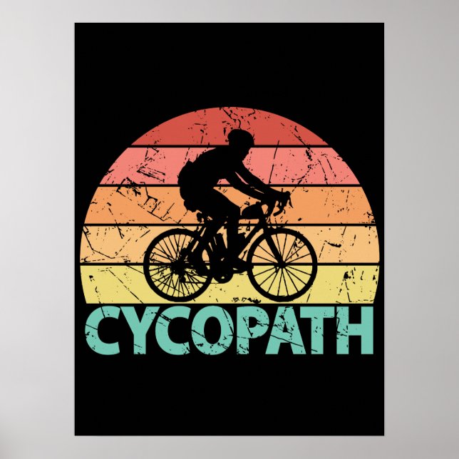 Póster Ciclista Cycopath Funny (Frente)