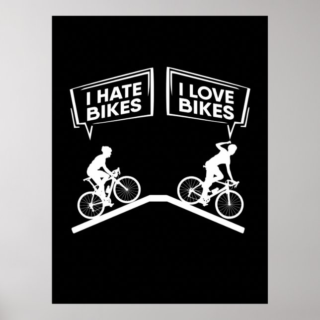 Póster Ciclista I Love Bikes (Frente)
