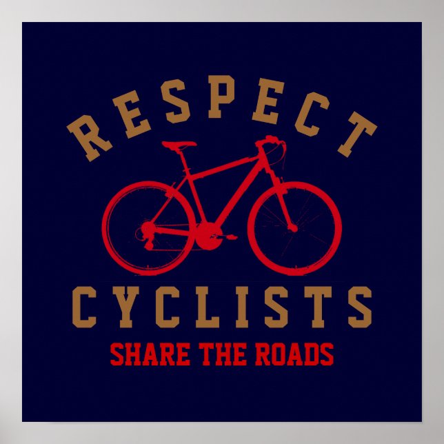 Póster ciclistas de respeto (Frente)