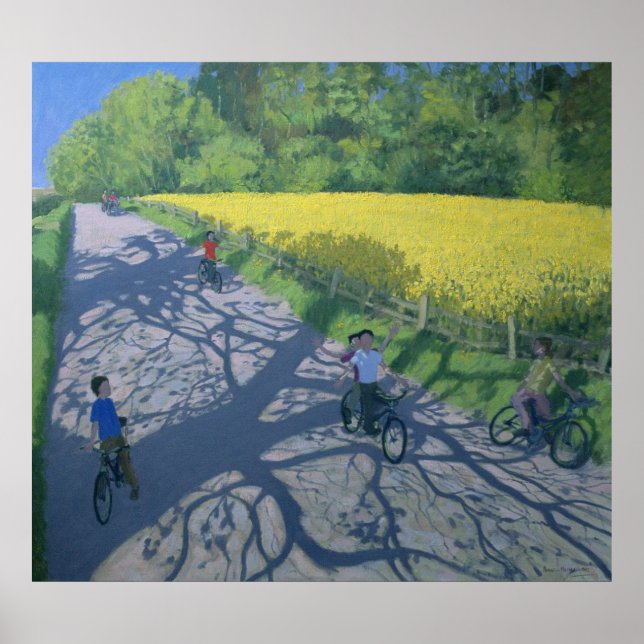 Póster Ciclistas y yellow Field Kedleston Derby (Frente)