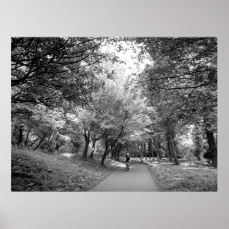 Póster Ciclo - Blanco y negro