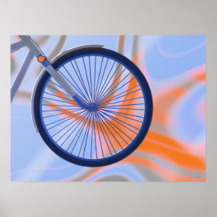 Póster Ciclo de bicicleta - Rueda de bicicleta