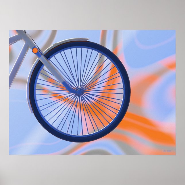 Póster Ciclo de bicicleta - Rueda de bicicleta (Frente)