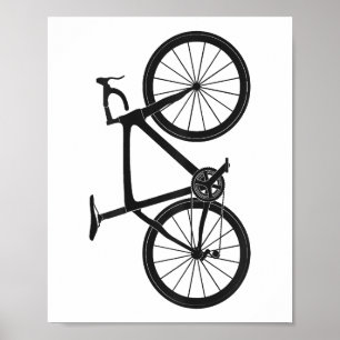 Póster Ciclo de ciclismo de triatlón en bicicleta T camis