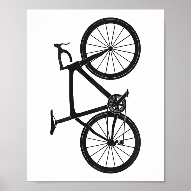 Póster Ciclo de ciclismo de triatlón en bicicleta T camis (Frente)