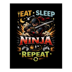 Póster Ciclo de vida ninja