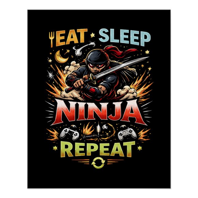 Póster Ciclo de vida ninja (Anverso)