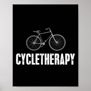 Póster Ciclo-terapia Divertido Ciclismo Ciclismo de Monta