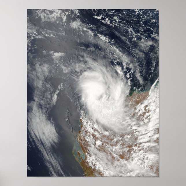 Póster Ciclón Dominic frente a las costas del oeste de Au (Frente)