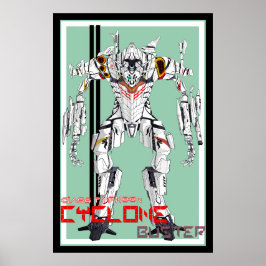 Póster Ciclón Mecha Robot