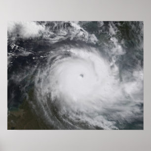 Póster Ciclón Mónica en el océano de South Pacific