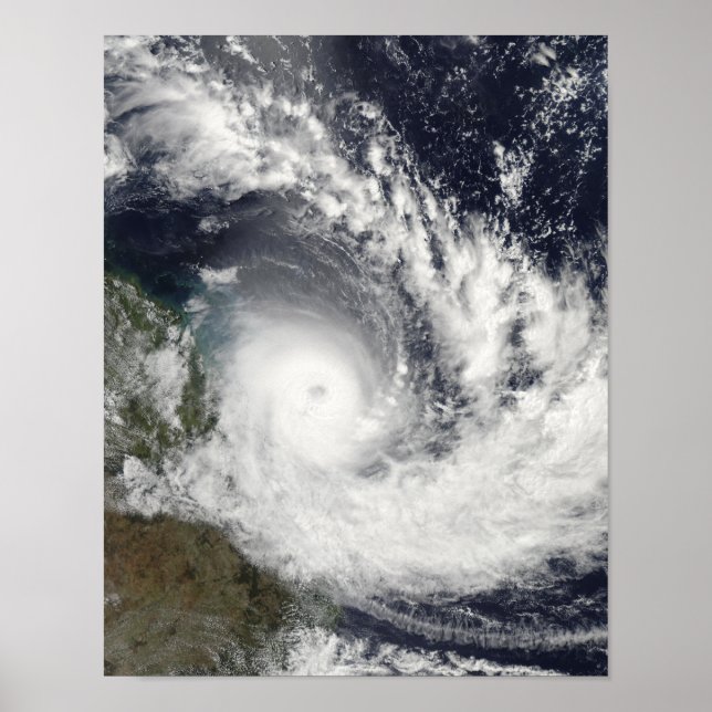 Póster Ciclón tropical Hamish sobre Australia (Frente)