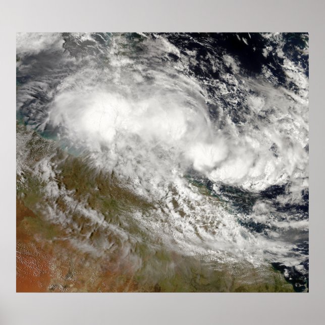 Póster Ciclón tropical Olga sobre el noreste de Australia (Frente)