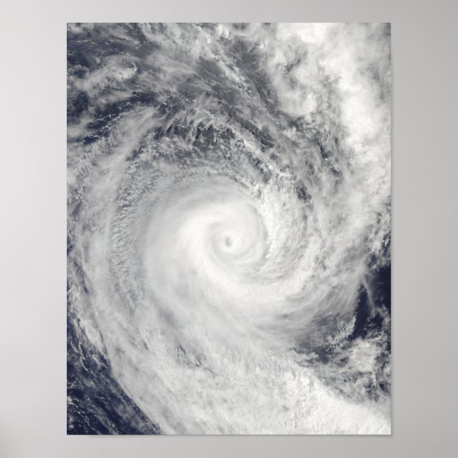 Póster Ciclón tropical Oli frente a las costas de Tahití (Frente)