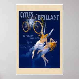Póster Ciclos Brilliant 1900 Bicicleta Vintage Art Nouvea