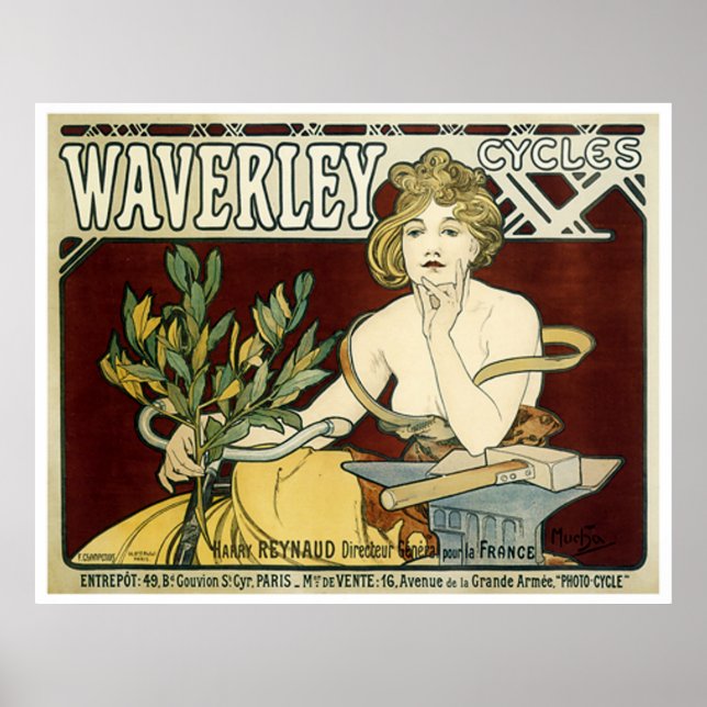 Póster Ciclos de Waverley Vintage (Frente)